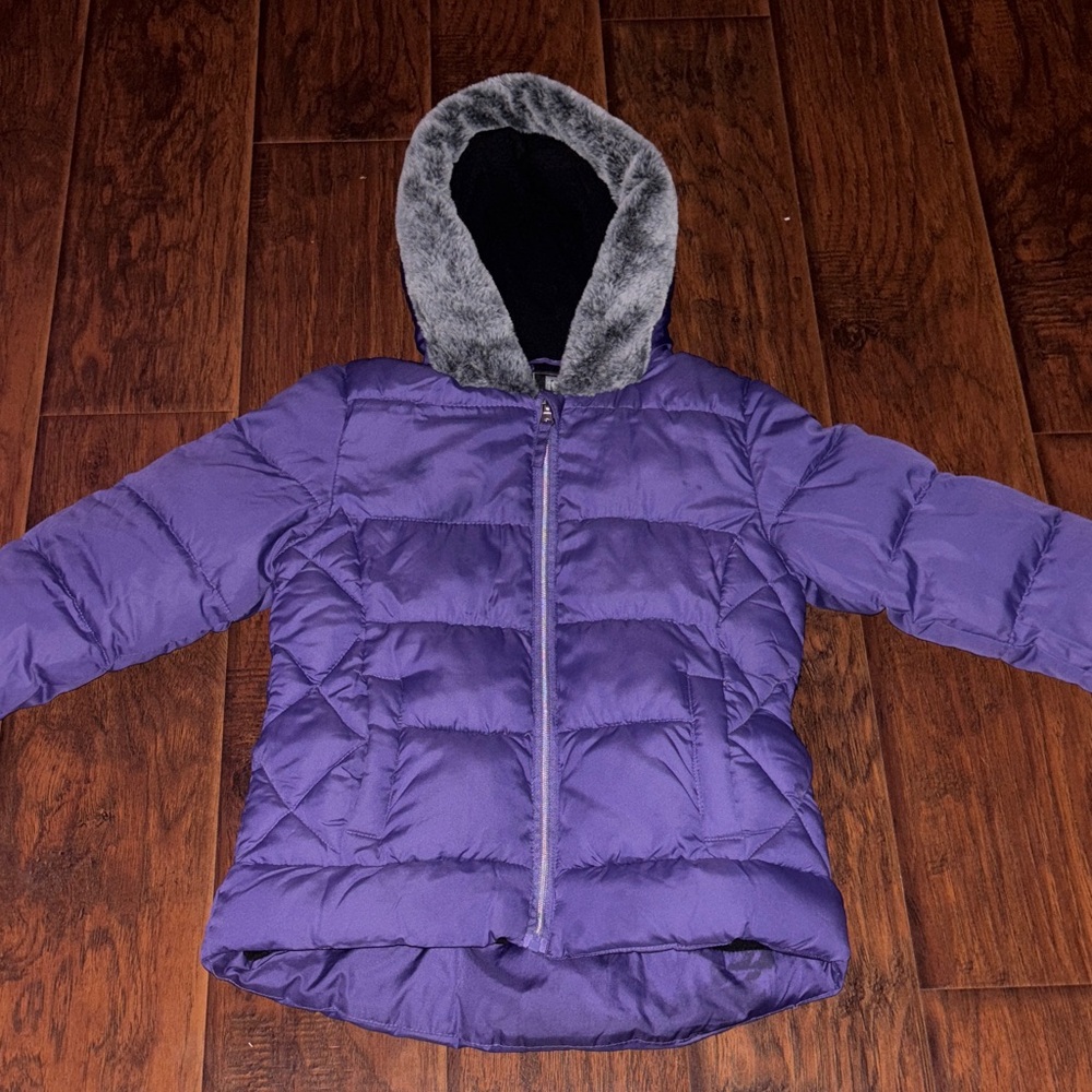 Rothschild Purple Jacket with Faux Fur Trim